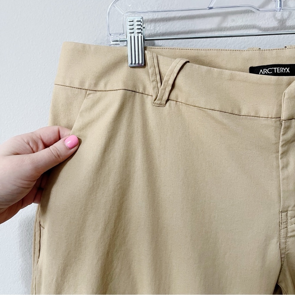 Arc'Teryx Women's Size 14 A2B Chino Pant Khaki Trim Fit Straight Leg Reflective - Picture 4 of 14